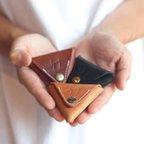 作品コインケース『 delta 』　小銭入れ　本革　プレゼント　名入れ刻印